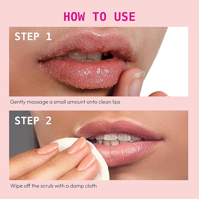 Ruby Kisses Exfoliating Lip Scrub, Gentle Smoothing for Soft Lips, Jojoba & Shea Butter Enriched, Non-Greasy, Hydrating Lip Care, Lightweight for Healthy & Supple Lips