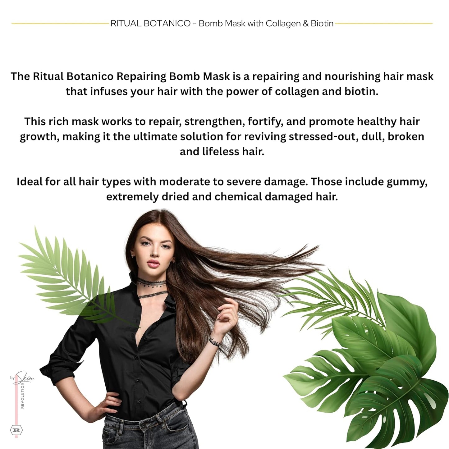 Aftercare for Ritual Botánico Keratina Orgánica | Treatment to Straighten, Repair and Relax Hair | Natural, Organic & Vegan | Product of Colombia | Mascarilla Bomba, 400 ml/13.52 Fl Oz (2 Count)