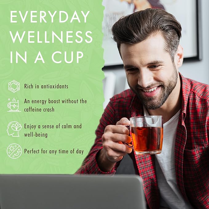 Hawaiian Natural Tea Organic Mamaki Mint Tea Blend - Caffeine Free, Herbal, Antioxidant-Rich For Calming, Wellness, Bedtime, Anxiety & Stress - Gift for Special Ocassions, 20 Bags