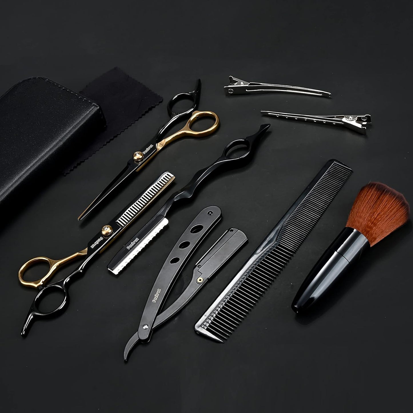 Professional Hair Scissors Thinning Shears Kit, Fozirut Barber Shears Haircutting Scissors Set, Tijeras De Peluqueria Profesional Salon Barber Supplies