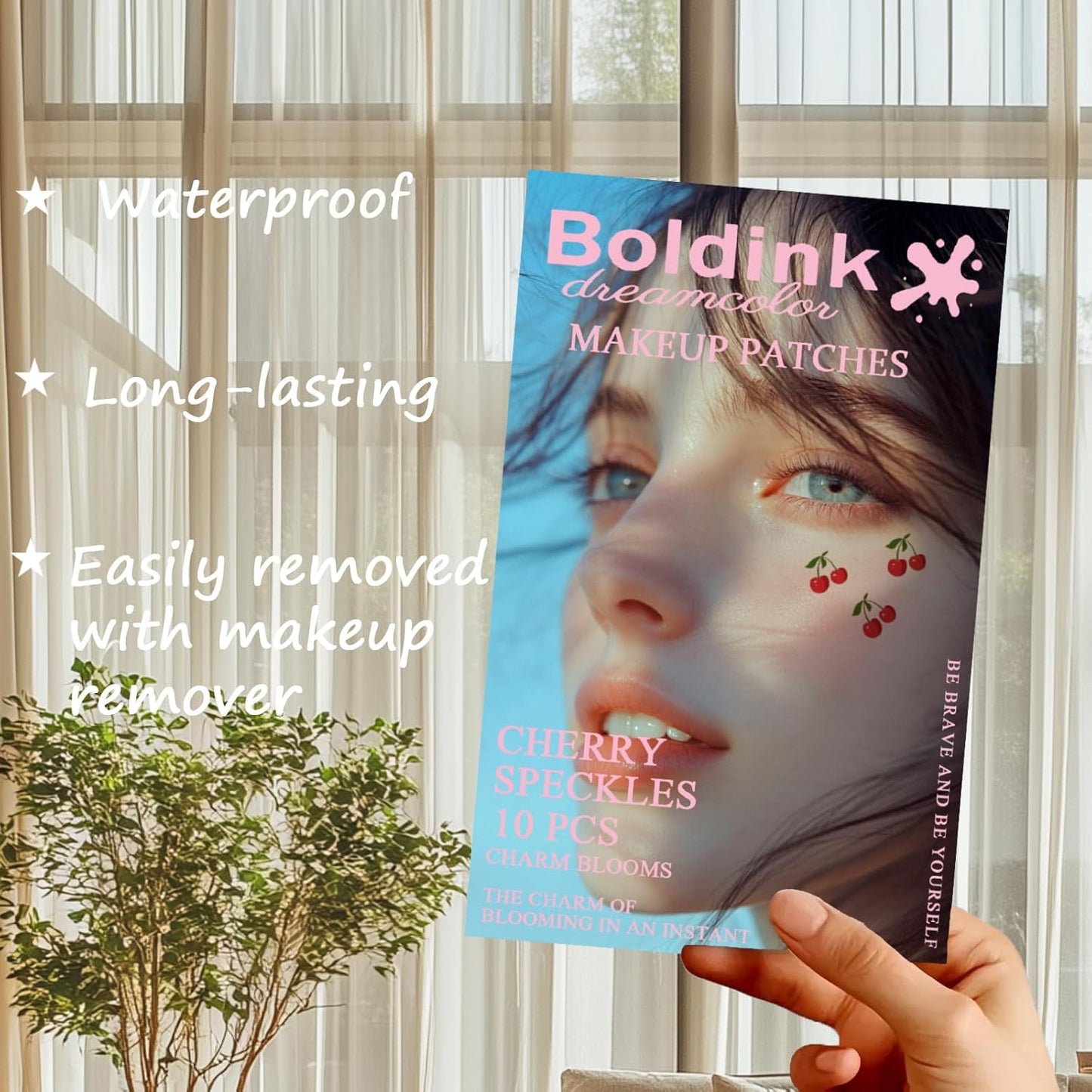 10pcs Cherry Face Makeup Patches, Temporary Facial Cherry Patches For Women, Waterproof, Adult