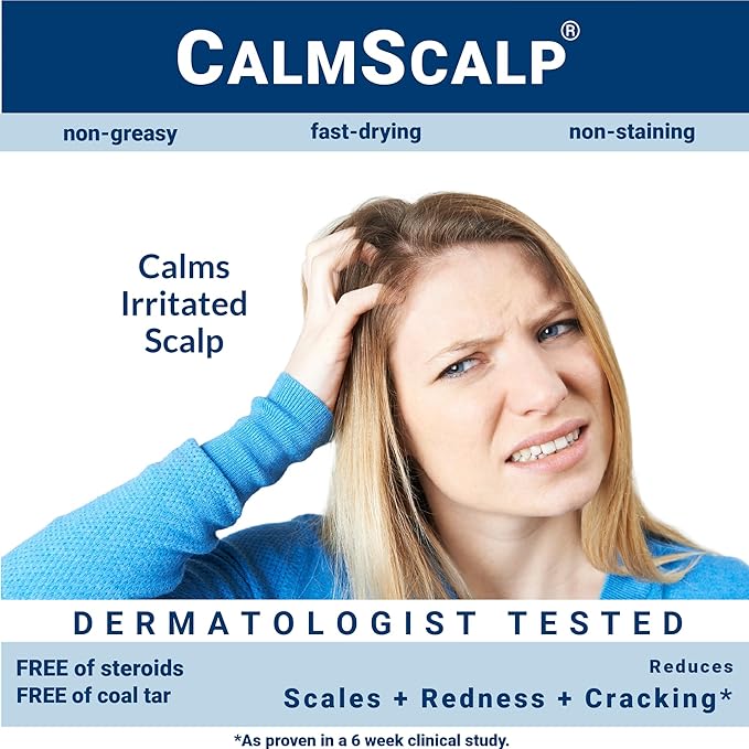 Solution | Calms Irritated Scalp | Controls Dry Scalp & Flakes | Reduces Scales & Redness | Clinically Proven | Free of Steroids | Non Shampoo Leave-On Scalp Treatment | 4 oz.