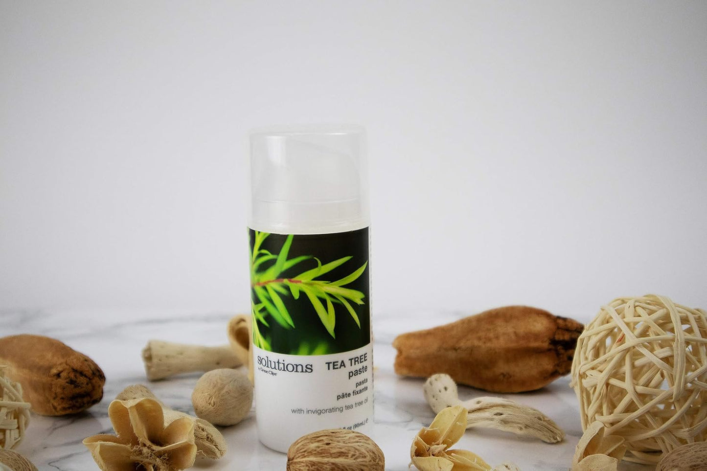 GREAT CLIPS Solutions Tea Tree Paste 3.4oz | Easy Pump | Peppermint Scent | Mold and Style Hair