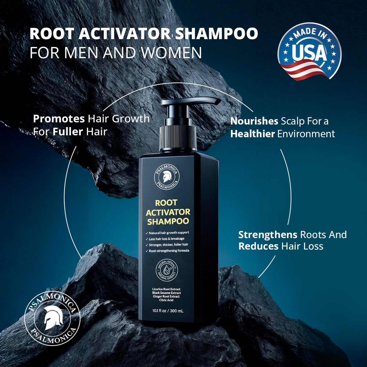 Root Activator Shampoo for Men - Hair Growth Shampoo for Hair Loss and Thinning Hair - Hair Loss RegrowthTreatments for Women Men (10.1 Fl Oz (Pack of 1))