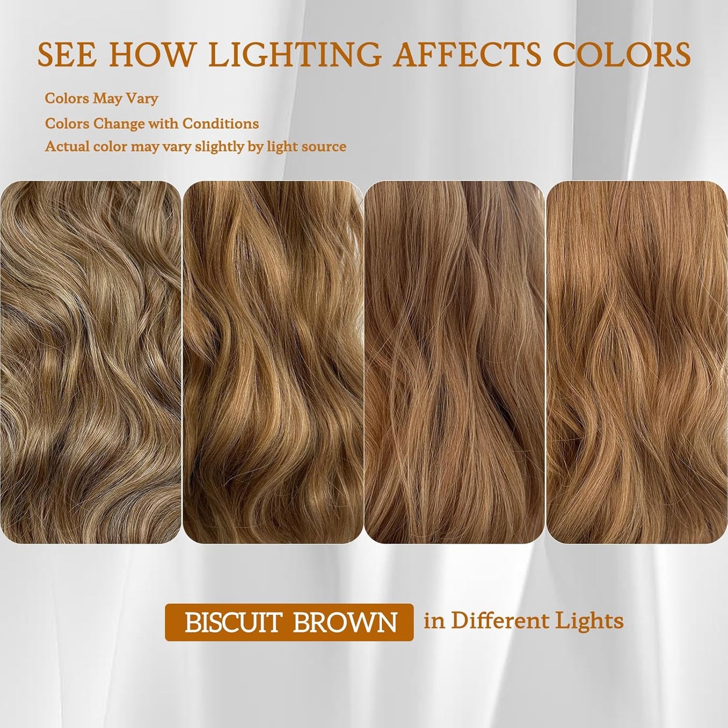 Clip in Hair Extensions, 6 PCS Natural & Soft Hair & Blends Well Hair Extensions, Lonng Wavy Hairpieces(20inch, 6pcs,Golden Blonde)