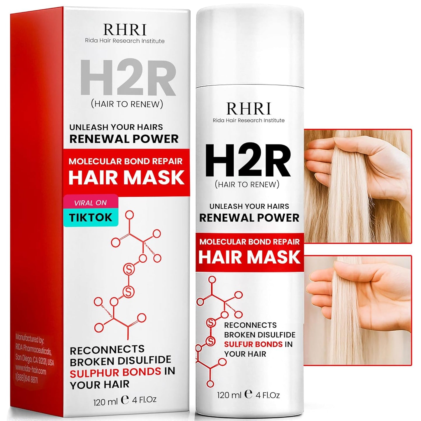 Hair Mask For Damaged Hair | Leave In Hair Mask | Molecular Bonding for Hair Growth, Thinning & Split Ends | Rapid Repair for Damage from Bleach, Chemicals & Heat | Frizz Control Hair Treatment