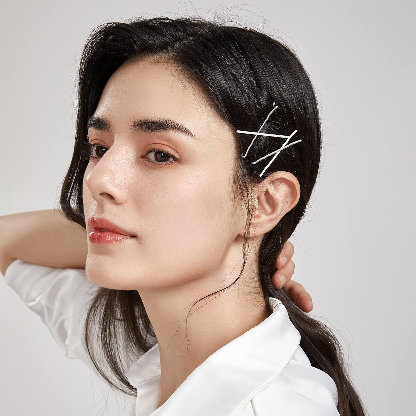 Dofash Silver Bobby Pins Hair Pins Steel Hair Clips 3.5Cm/1.38" Hair Accessories For Women 100PCS （Silver）