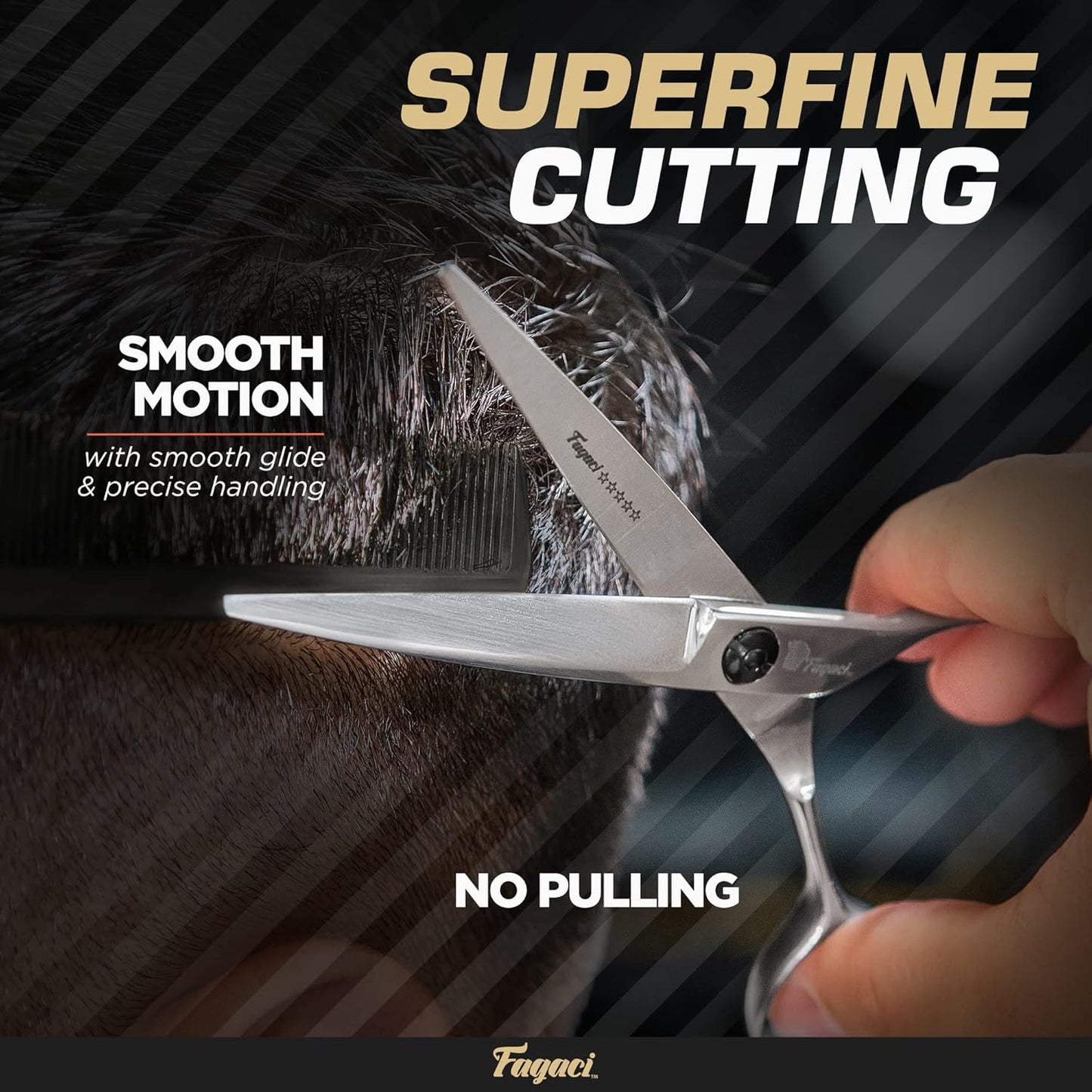 Fagaci Professional Hair Scissors 6” Extremely Sharp Blades, Fine Cutting Blades, Hair Cutting Scissors Professional, Hair Shears, Barber Scissors Set for Men and Women, Haircut Scissors Hair Kit