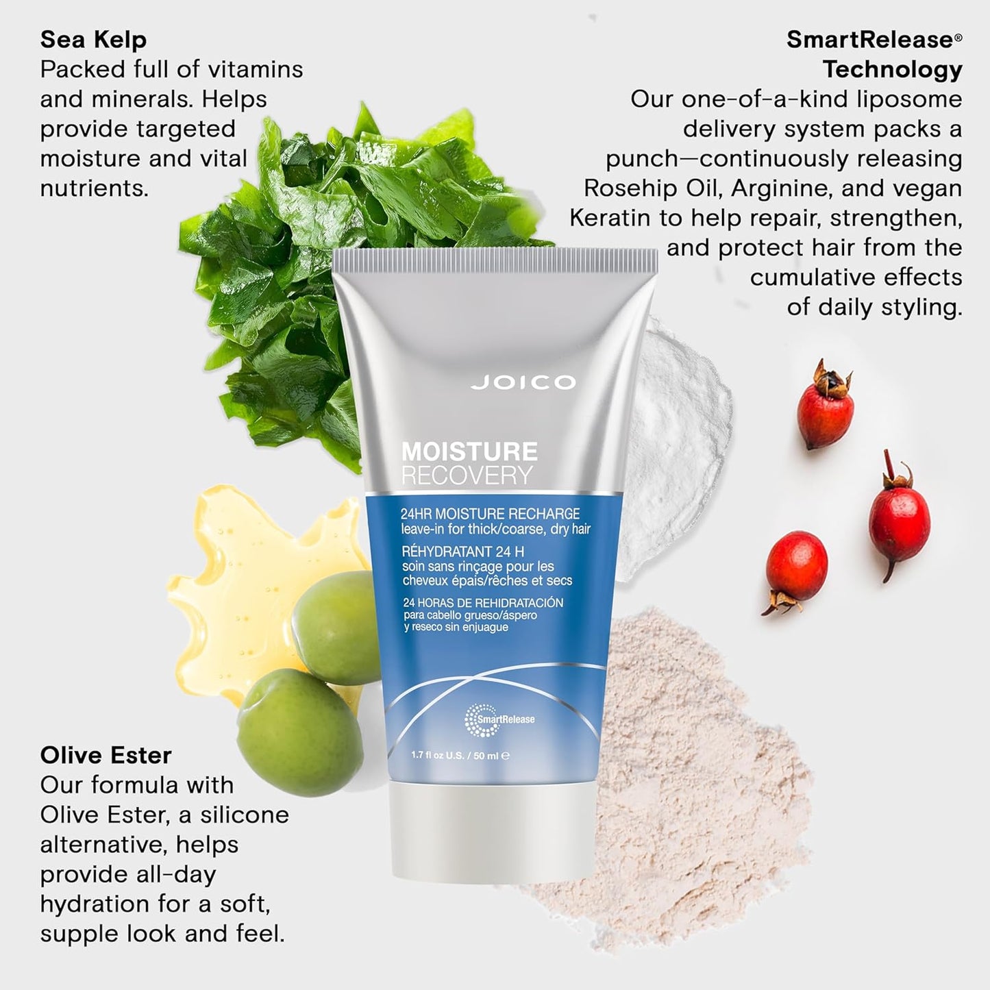 Joico Moisture Recovery 24Hr Moisture Recharge Leave-In, 1.7 oz