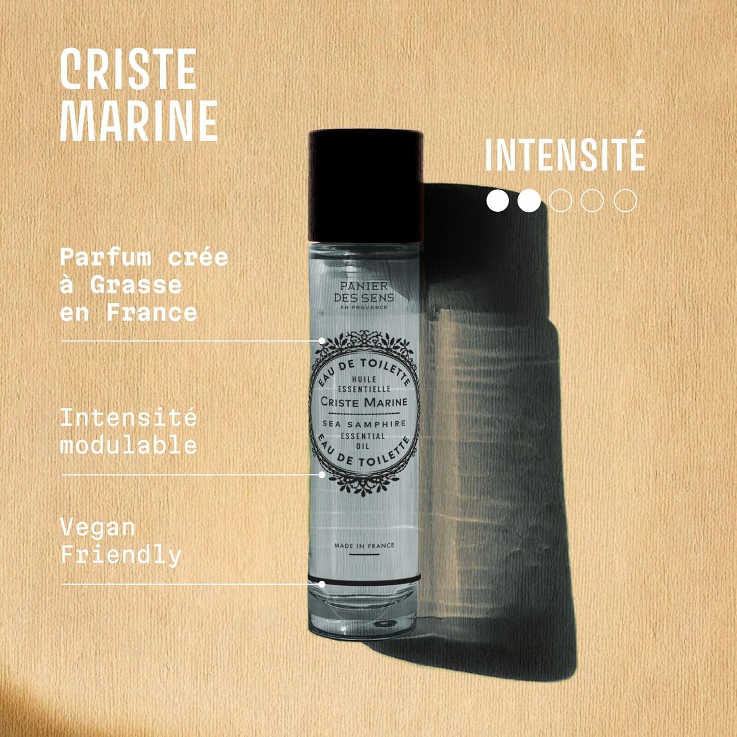 Panier des Sens - Sea Samphire Eau de Toilette 1.7 Floz - Fresh & Invigorating Fragrance - Daily Light Perfume for Women - Parfum Crafted in Grasse, France - Gifts for Her - Elegant Packaging