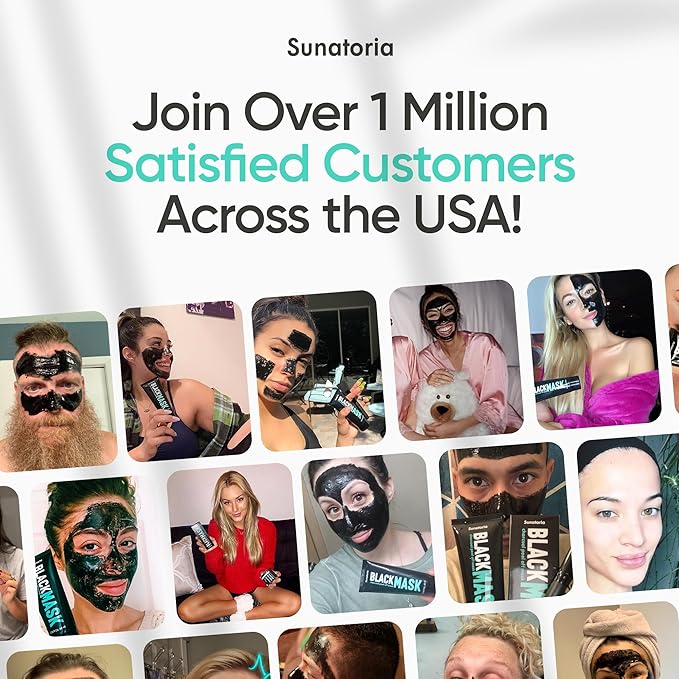 SUNATORIA Blackhead Remover Mask - for Women and Men - Activated Charcoal Peel Off Face Mask - Deep Pore Cleaner Nose Blackhead Remover Pore Release - Black Head Remover for Face