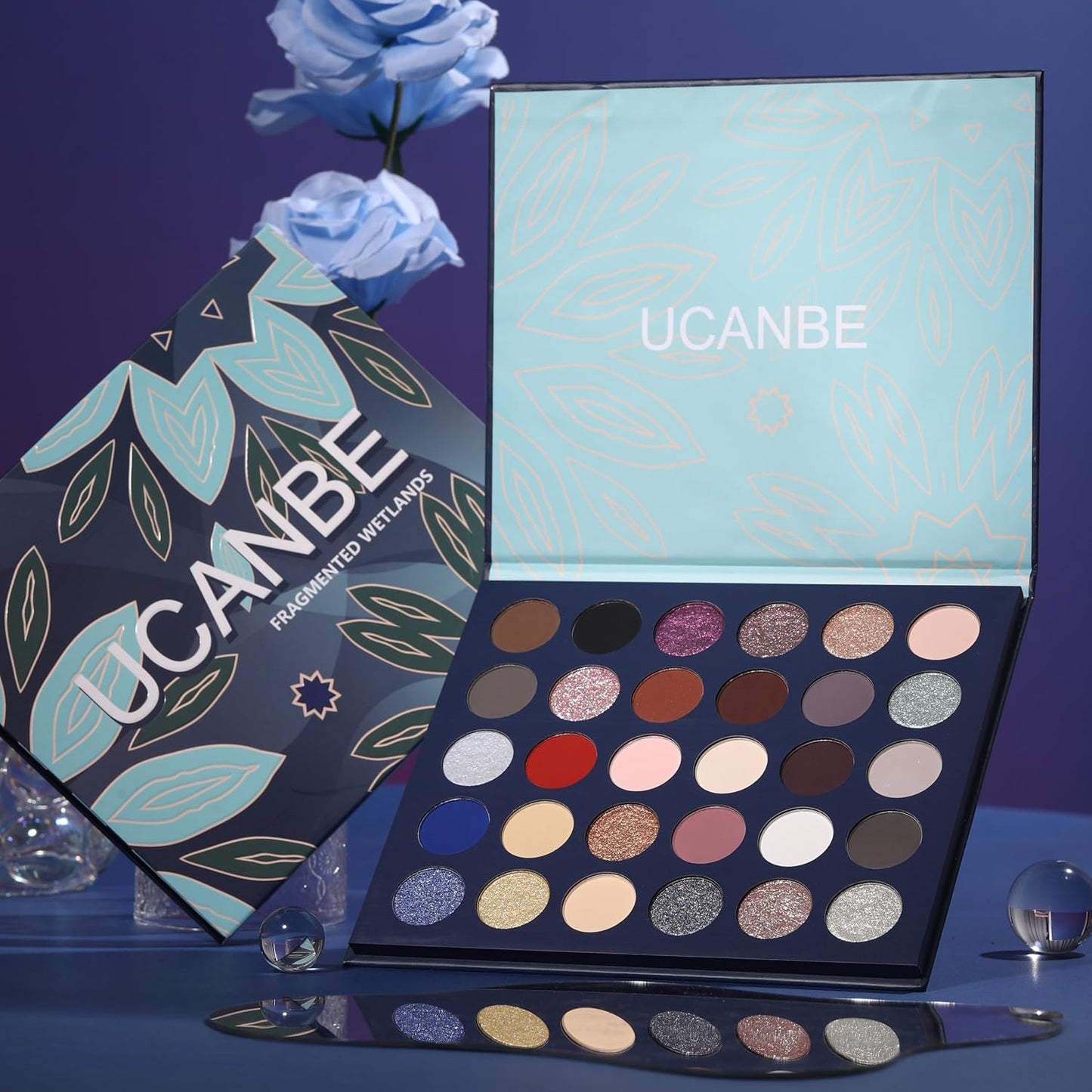 UCANBE 30 Color Eyeshadow Makeup Palette – Dark, Earthy & Bold Tones Eye Shadow with Matte Glitter Metallic Finishes– Highly Pigmented, Long-Lasting Make Up Pallet for Smoky, Glam, and Everyday Looks