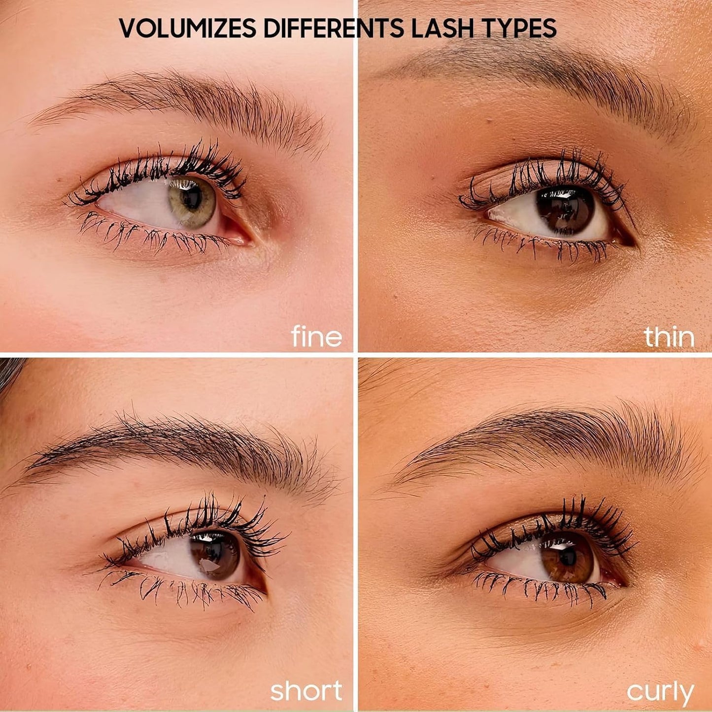 Waterproof Mascara Black, Mascara Volume and Length Smudge-Proof No Flaking, No Clumping for a Natural Full Fan Effect & 24H Wear, Paraben Free & Cruelty Free