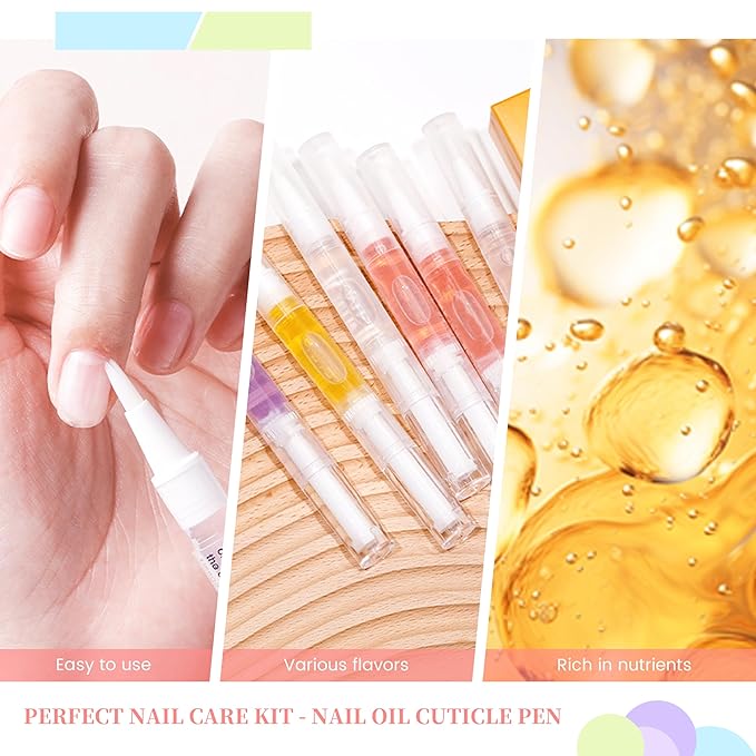 Nail Nutrition Pen - 5pcs Cuticle Oil Pen for Nail Strengthening & Care (DIY & Salon)
