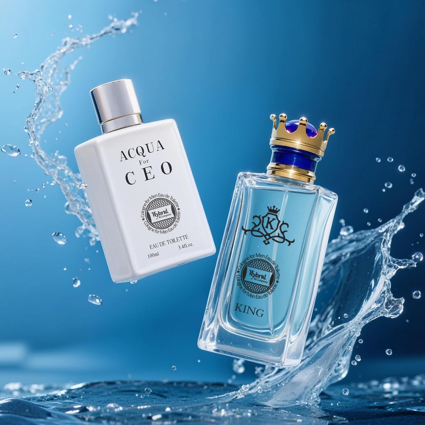 Hybrid & Company Mens 2 Pcs Fresh Eau De Perfum Vaporisateur Natural Spray