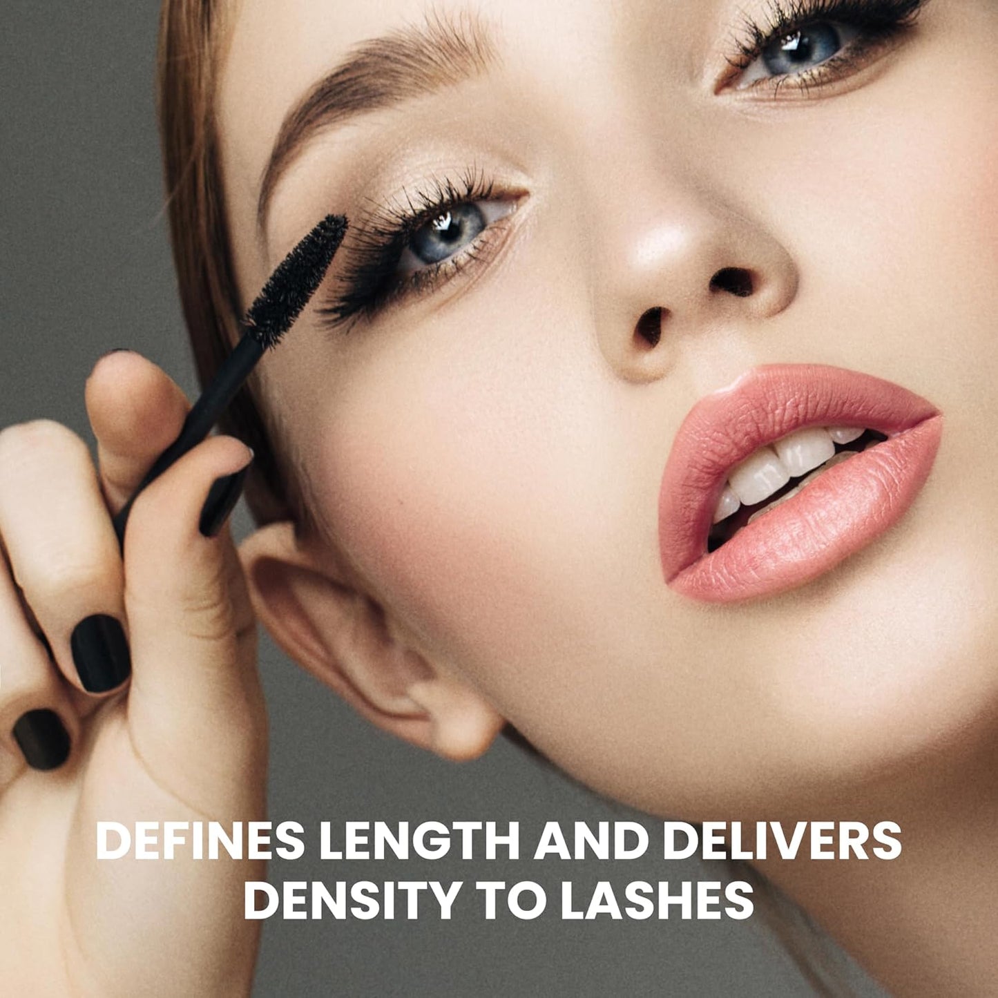 POISE Makeup HD Mascara Water-Resistant Formula | Extended Volume Fullness and Lash Definition Humidity and Smudge-Proof Eye Lashes Mascara, Black