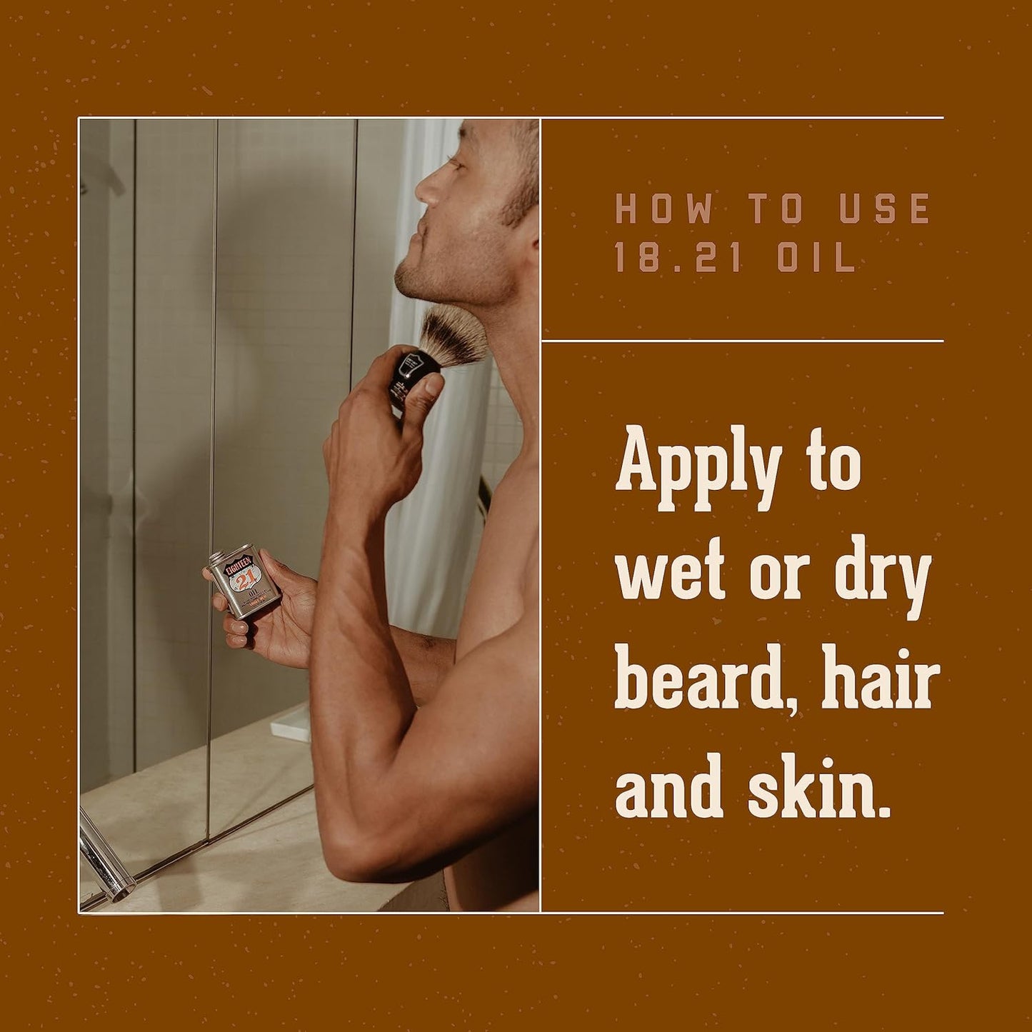 18.21 Man Made Noble Oud & Absolute Mahogany Beard, Hair & Skin Oil 2-Set Bundle, All Hair & Skin Types for Men, Strengthens and Moisturizes in a Manly Aroma