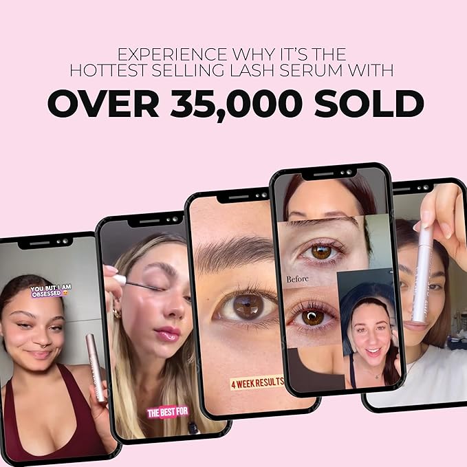 Lash Serum for Eyelash Growth, Makeup Eyelash To Grow Lashes, Lash Boost Serum Lash Enhancing (3mL)