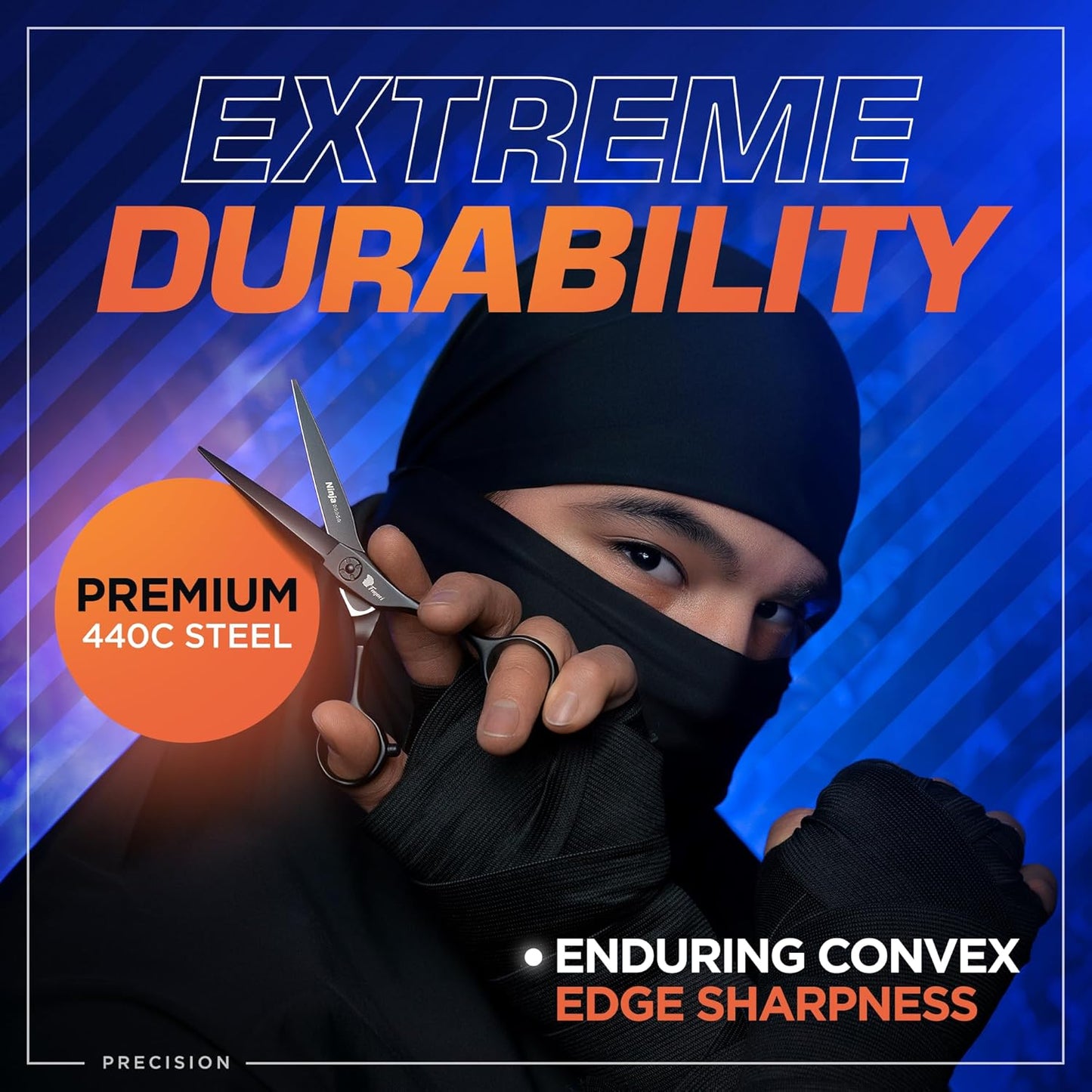 Fagaci Hair Scissors Professional 4.5” 440C Steel for Superior Precision, Extremely Sharp Blades Hair Cutting Scissors for Women & Men, Durable Sharpness Hair Shears for Hair Cutting, Barber Scissors