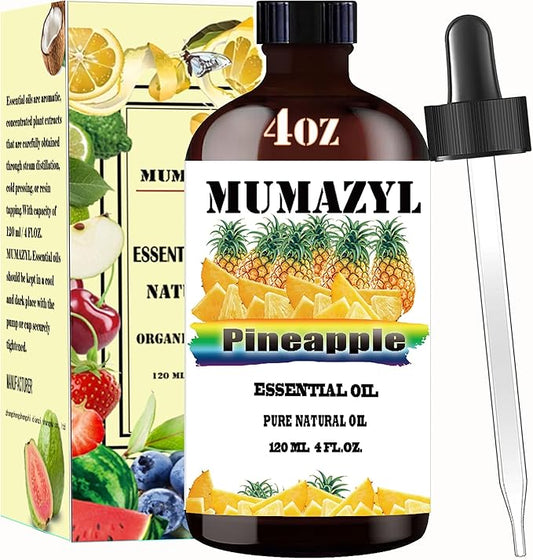 Pineapple Essential Oil, Pineapple Oil 4 Fl Oz 120ML for Diffuser Humidifier Yoga Cleaning DIY Candle Soap Making Essential Oils