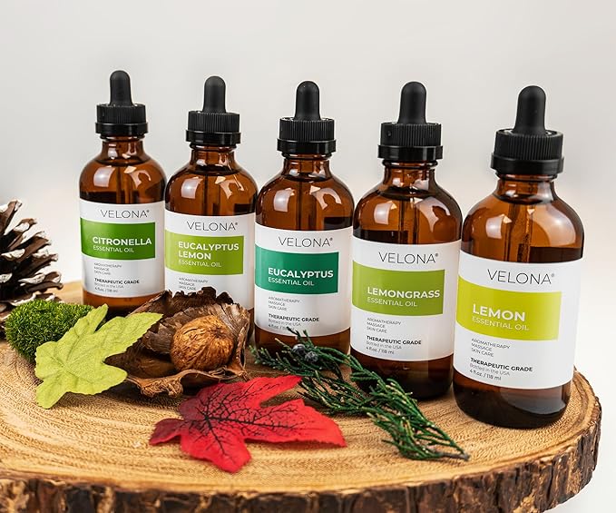 Eucalyptus Essential Oil by Velona - 4 oz | Therapeutic Grade 100% Pure and Natural | for Aromatherapy Diffuser, Massage, Skincare, Haircare, Soapmaking | Undiluted and Multipurpose in Glass Bottle