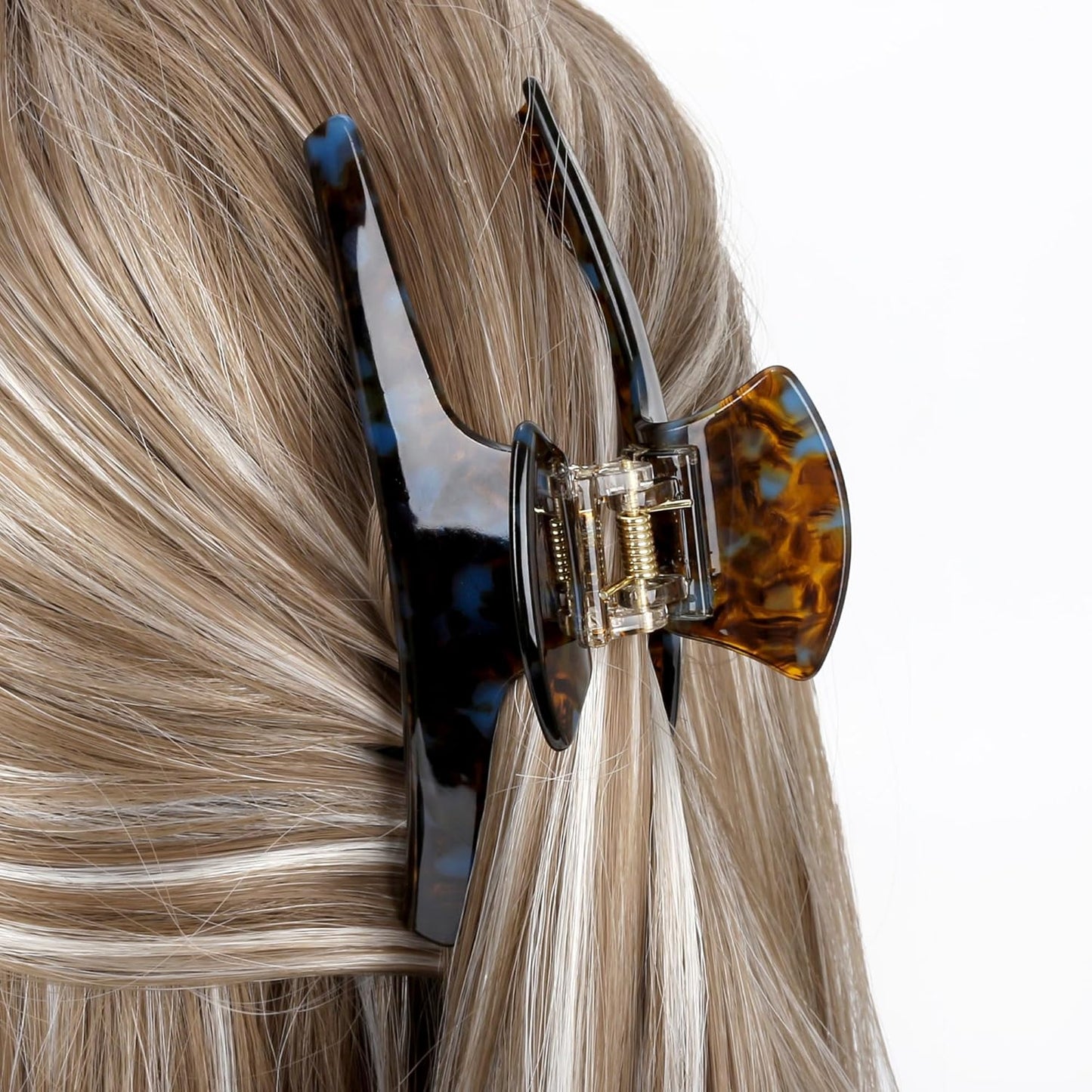 FAELBATY Hair Claw Clips Tortoise Barrettes Banana Hair Claw 4.5 Inch Big Hair Clips for Thin Thick Hair Hair Accessories for Women Girls (Brown)