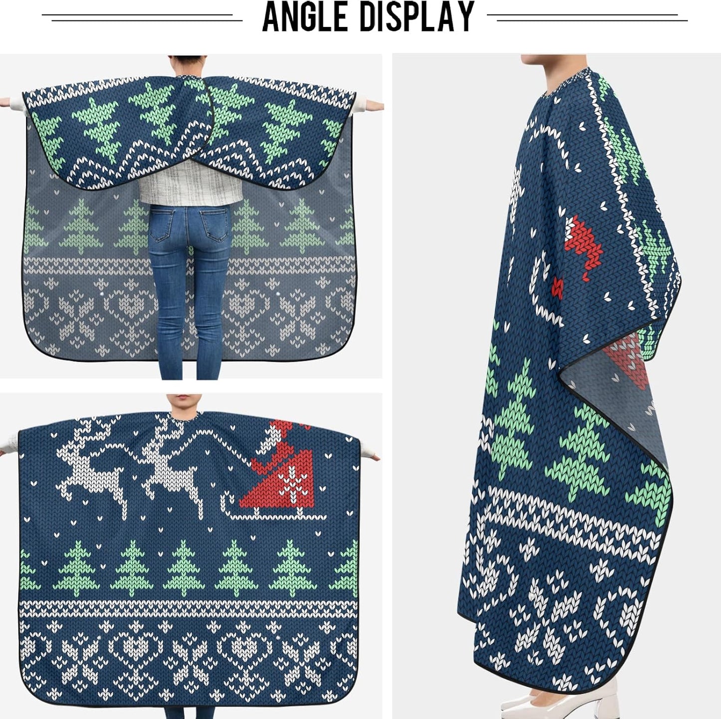 Barber Capes Polyester Hair Cutting Salon Cape with Snaps Beard Bib Hairdresser Gown Stylist Cape For Men Women