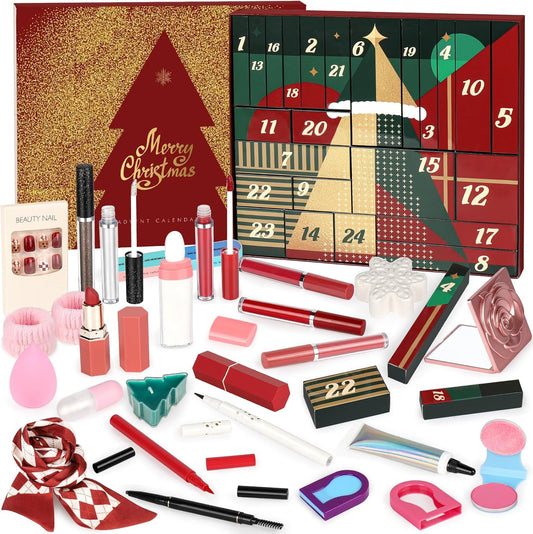 Makeup Advent Calendar 2025 for Teen Girls, 24 Individually Boxed Christmas Countdown Beauty Advent Calendar Kit Women, 2025 Advent Calendar Make Up Gift Set