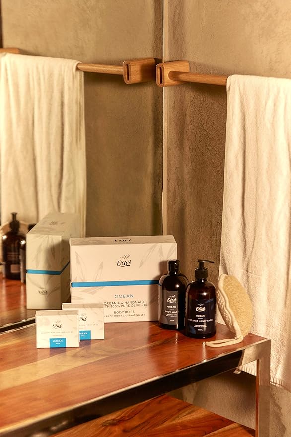 Made with Natural Ingredients 100% Pure Olive Oil Gift Box 5 Piece - Ocean