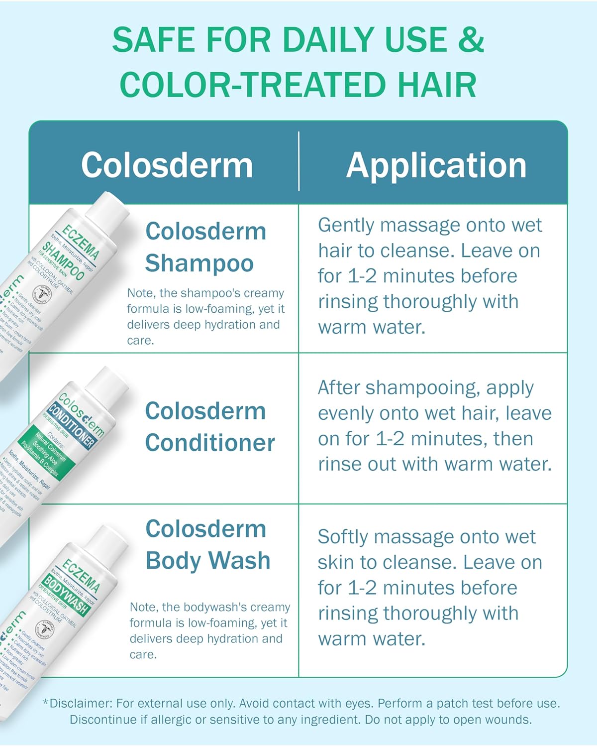 Eczema Cream Shampoo Treatment for Sensitive Skin for Kids & Adults- Colostrum & Colloidal Oatmeal -Itchy Scalp Anti Dandruff Eczema Shampoo for Scalp Women & Men, 16 fl oz, Made in USA