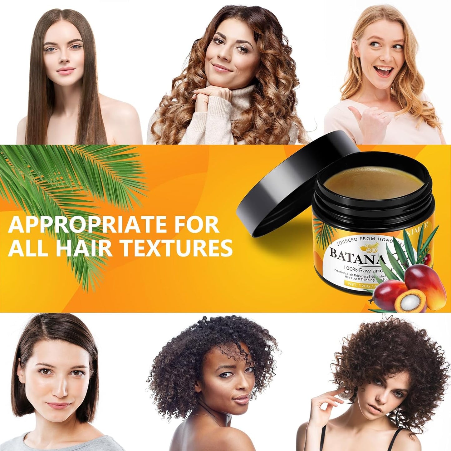 Raw Batana Oil for Hair Growth, 100% Pure, Dr. Sebi Batana Oil from Honduras, Organic, Unrefined, Prevents Hair Loss, Hair Care, Enhances Hair Thickness in Men & Women 4.2 oz