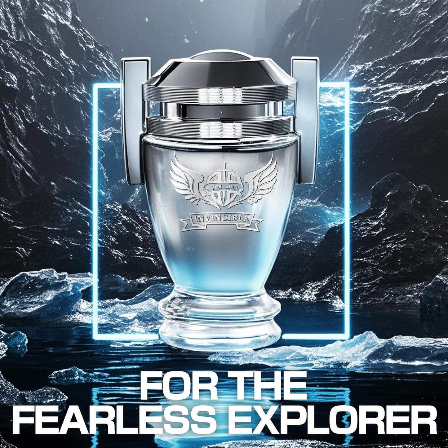 Men's Cologne Gift Set Include Blue Ocean,Cool Ocean,Amazing Code & Invincible - 3.4 Fl Oz Each | Vanilla Bourbon, Leather & Amber Floral Fragrance | Luxury Eau de Toilette Quartet