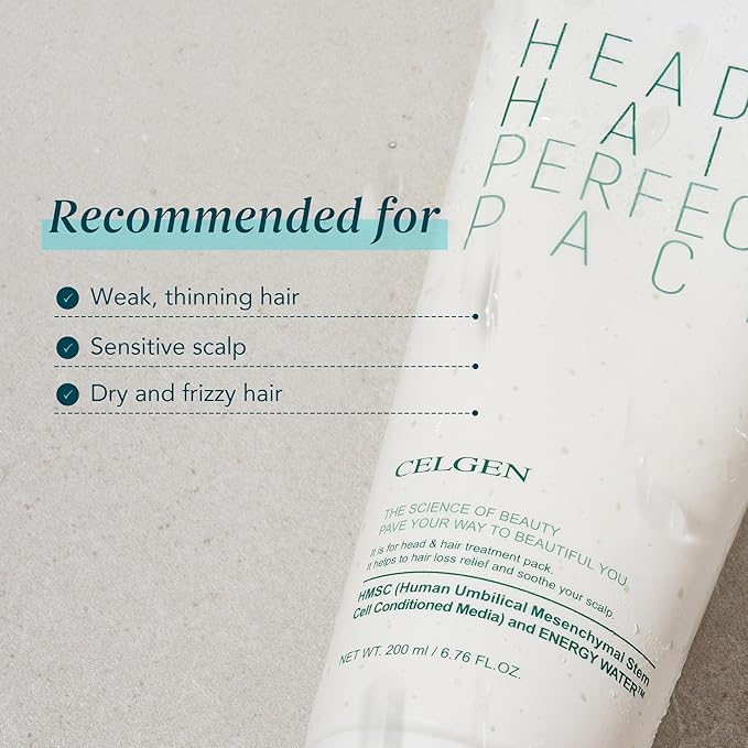 CELGEN] Head & Hair Perfect Pack, 6.76 Fl. Oz./200ml