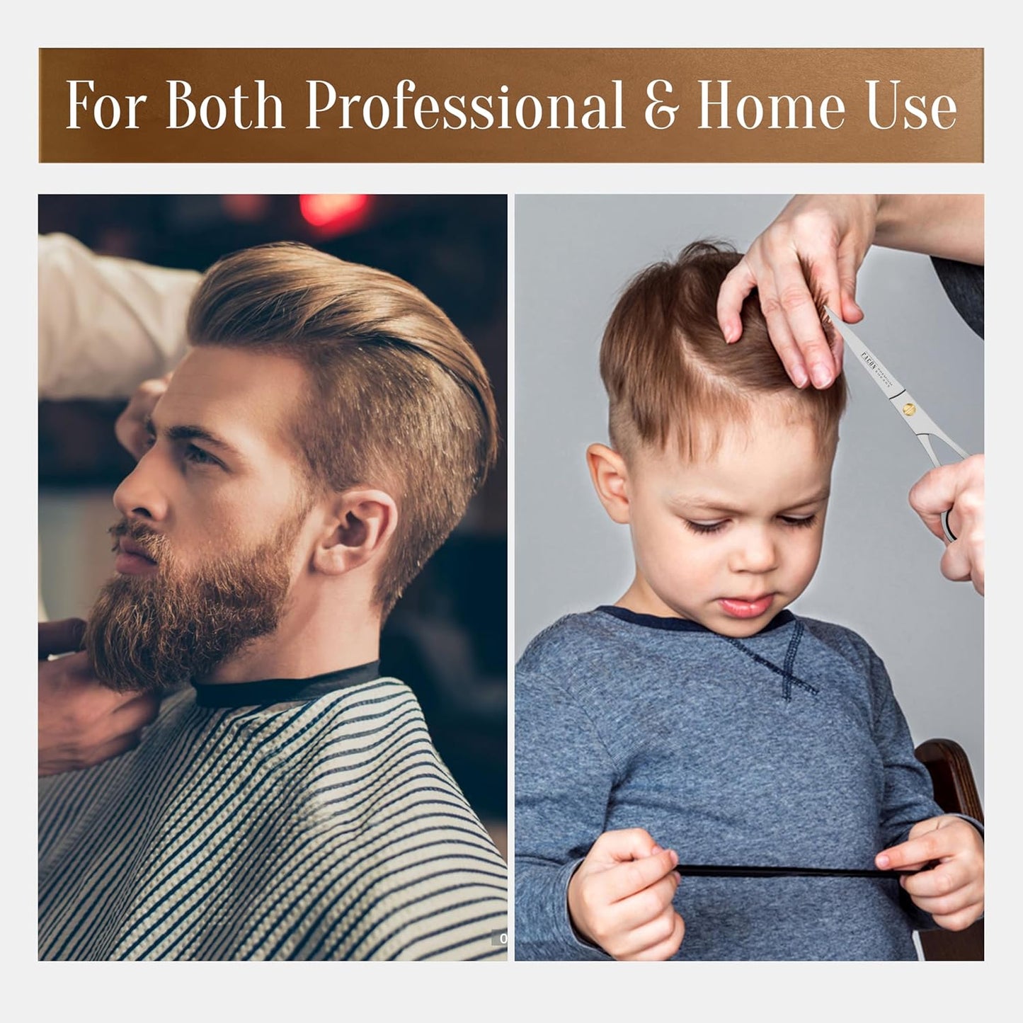 Facón Hair Cutting Scissors - Professional Hair Scissors 6.5 Inch Razor Edge Barber Shears Salon Hair Cutting Shears - Japanese Stainless Steel - Precision Cutting Premium Shears for Men, Women & Kids