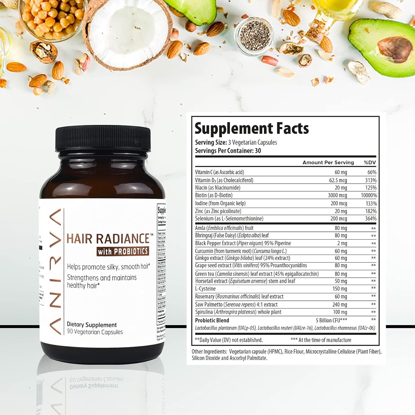 Premium Hair Growth Vitamin with Biotin, Horse Tail Extract & 20 Ingredients for Thicker, Stronger Hair and Healthy Scalp