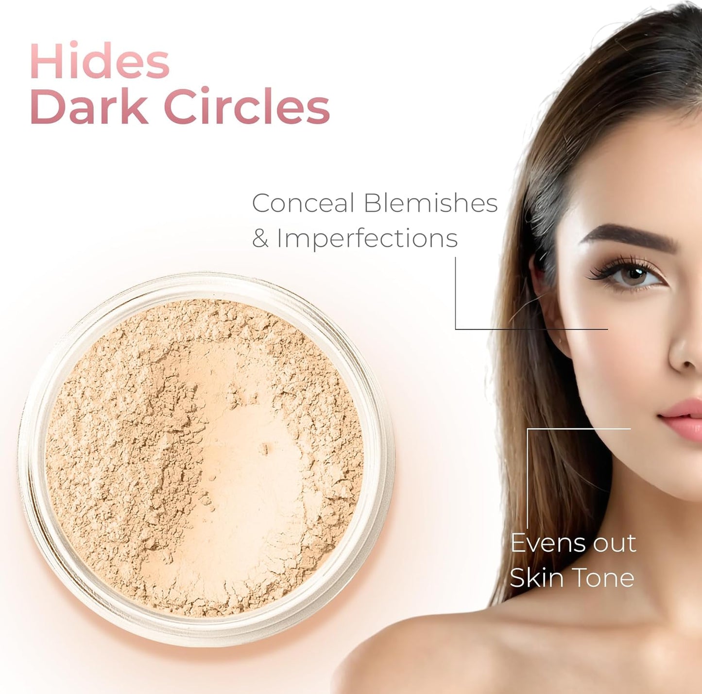 Timeless Look KIT (Light) Full Size Mineral Makeup Set Matte Foundation Bare Face Sheer Powder Cover
