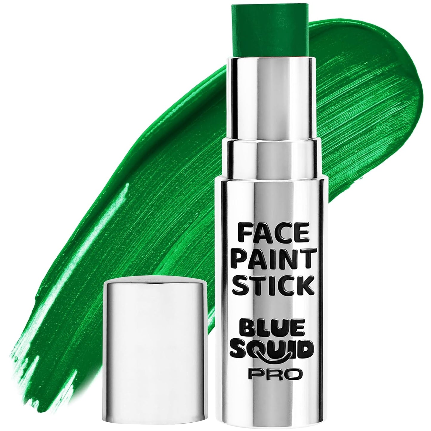 Blue Squid PRO Forest Green Face Paint Stick - Waterproof Body Paint for Adults & Kids Eye Black Baseball, Eyeblack Softball - Hypoallergenic Twist-Up Non-Toxic Makeup Stick for Cosplay, Sports, SFX
