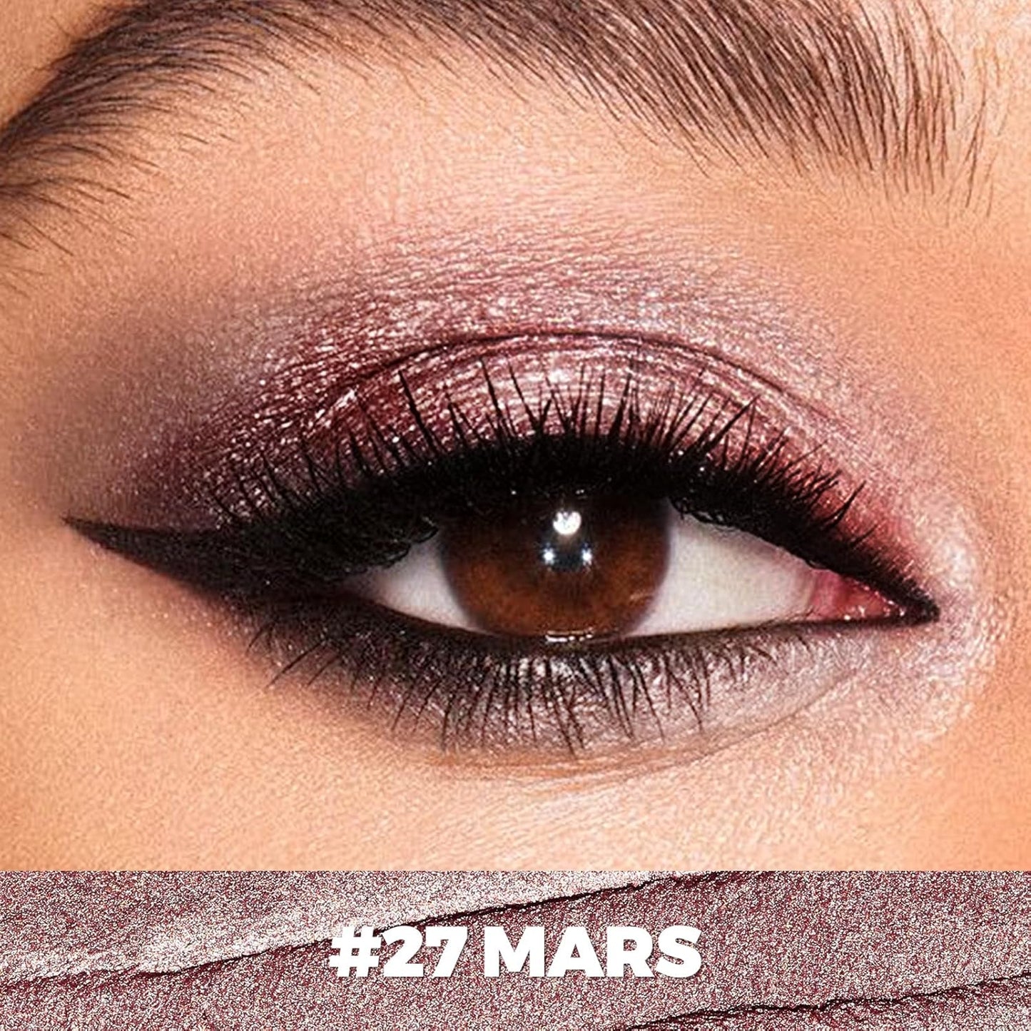 FOCALLURE Shimmer and Matte Cream Eyeshadow Stick,Smooth Brilliant Eye Brightener Pencil,High Pigment Eye Highlighter Pen for Women,Long Lasting Waterproof Eye Shadow and Liners Makeup (MARS)