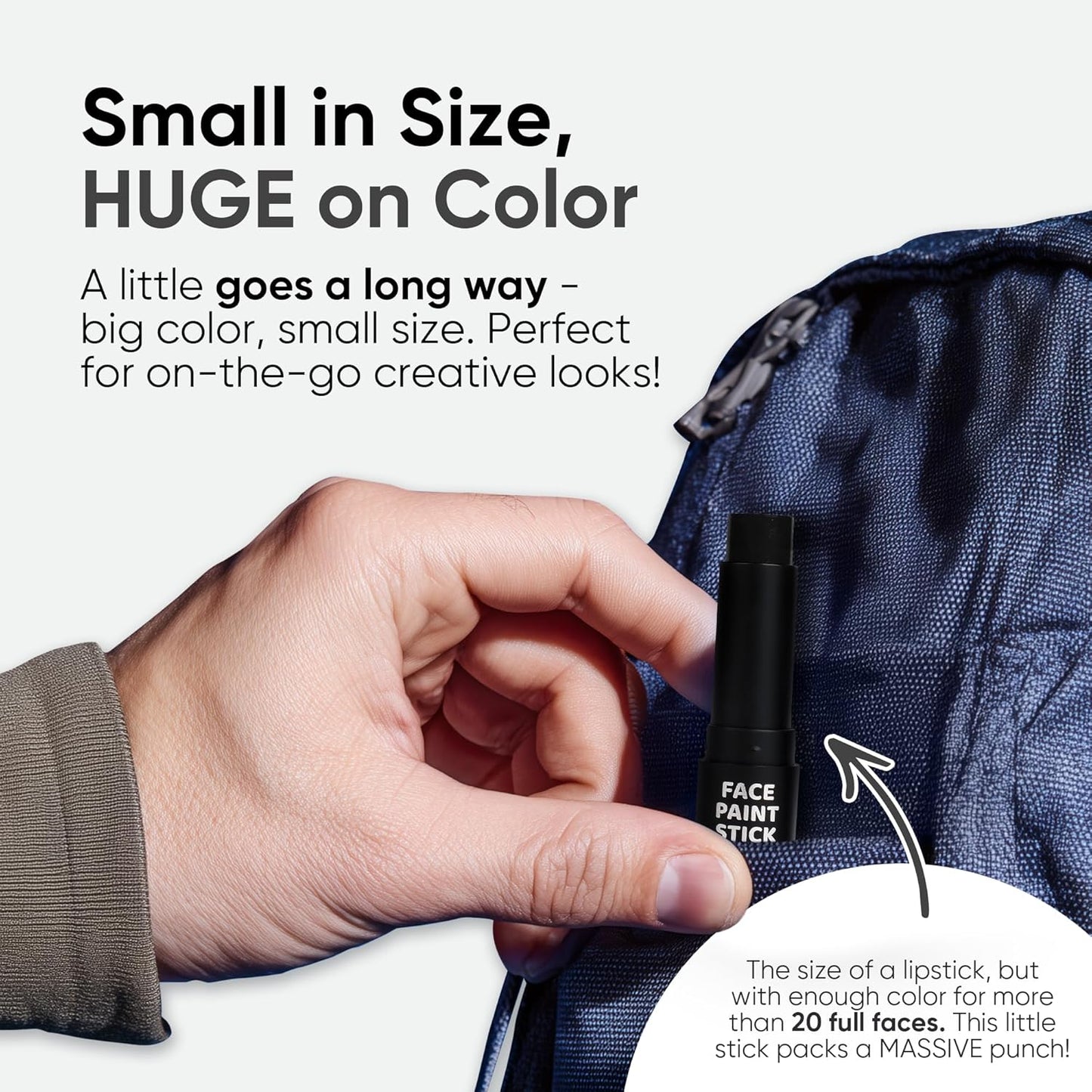 Blue Squid PRO Black and White Face Paint Stick - Waterproof Body Paint For Adults & Kids Eye Black Baseball, Eyeblack Softball -Hypoallergenic Twist-Up Non-Toxic Makeup Stick - Cosplay, Sports & SFX