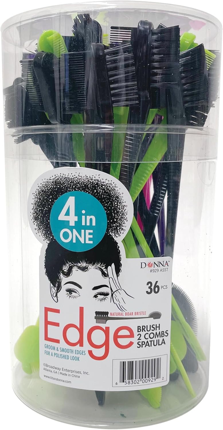 DONNA 4 in 1 Edge Brush 2 Combs Spatula 36pcs