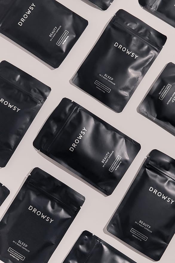 Drowsy Beauty – Nighttime Skin Hydration & Wellness Supplement with Marine Collagen, Hyaluronic Acid & Vitamin C – Supports Skin Vitality & Relaxation