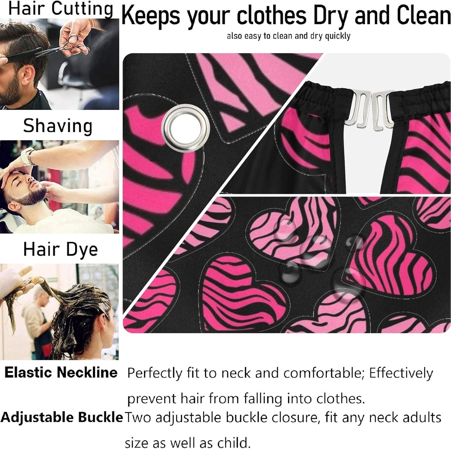 visesunny Professional Barber Cape Polyester Hair Cutting Clippings Catcher Grooming Cape Apron for Shaving Trimming For Men