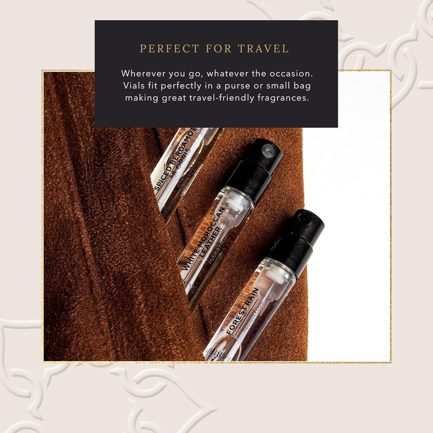 H HABIBI MEN SCENT (Men's Discovery Sample Set) - Luxury Men's Fragrances with Notes of Citrus, Leather, Spice & Oud - Fresh & Clean Perfume Samples for Any Occasion