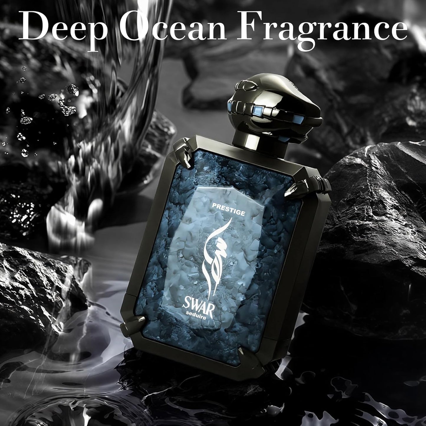 SWAR SEDUIRE Cologne for Men | Warm Spicy Gourmand Eau de Parfum | 100ml Long Lasting Perfume with Cinnamon, Oud, Vanilla & Leather | Rich Seductive Scent