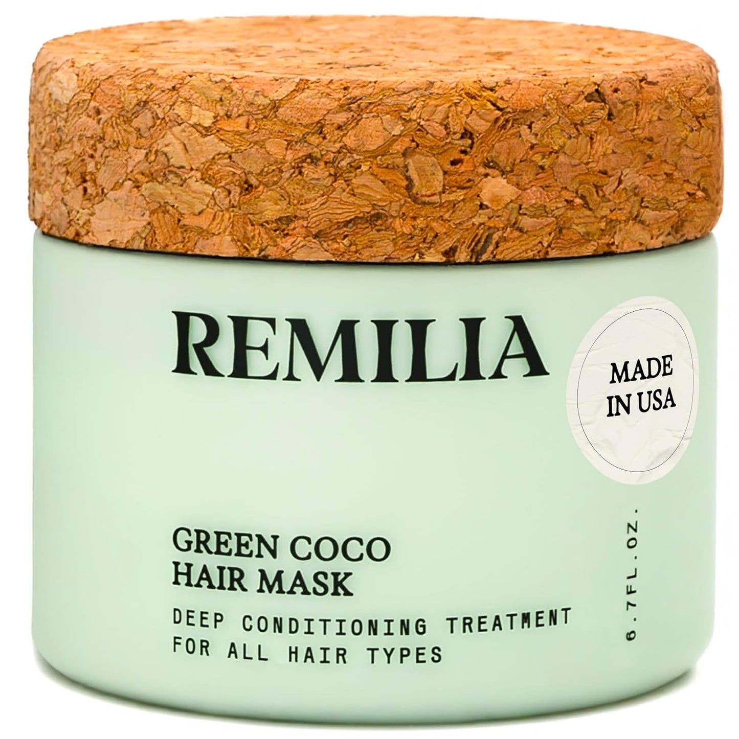 Remilia Hair Mask for Damaged Hair - Rice Protein Treatment - Deep Conditioning Mask, Volumizing & Repairing, Vegan, Made in USA 6.7 fl oz