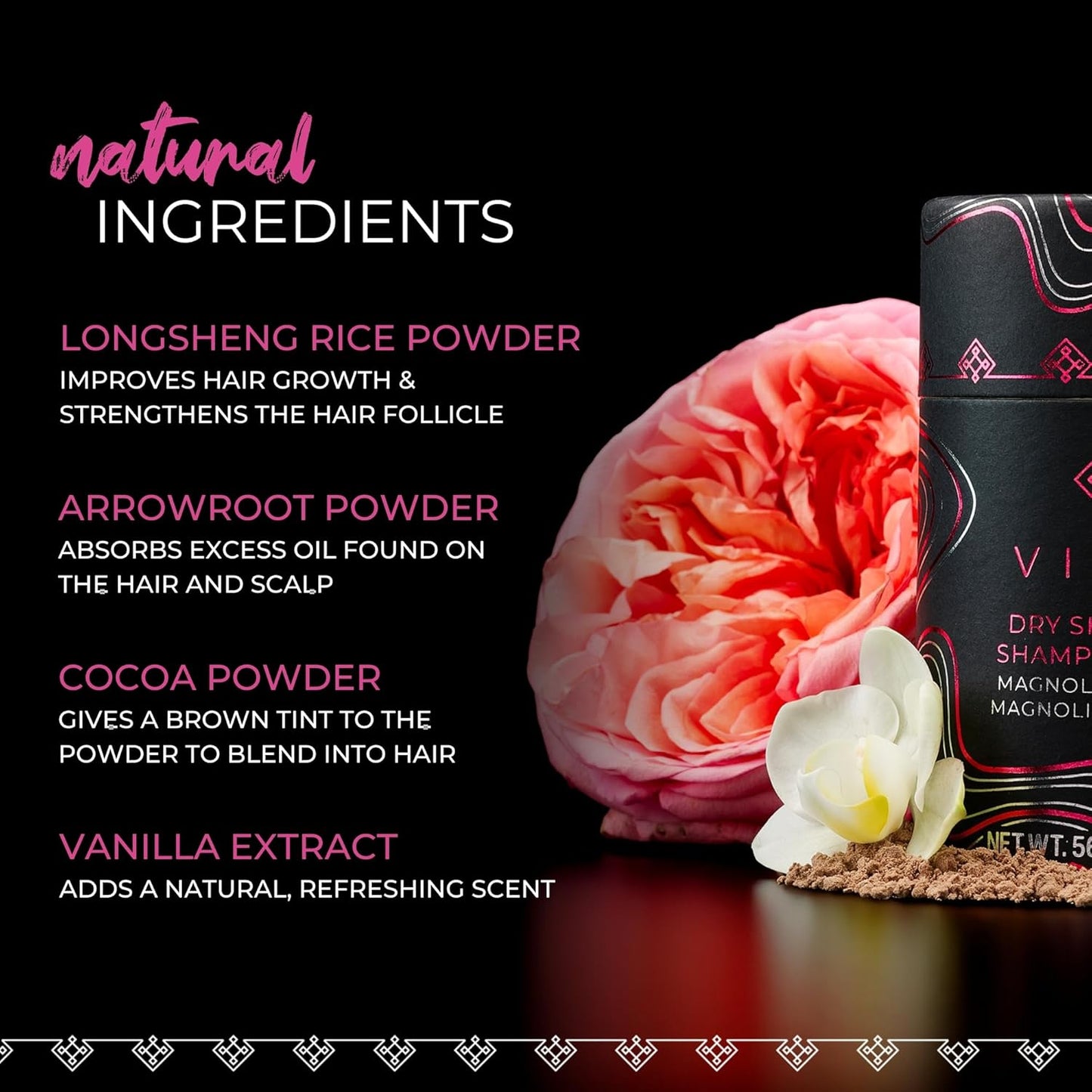 Viori Dry Shampoo Powder, Magnolia and Peony - Fast-Absorbing - Volumizing Shampoo - Dry Shampoo for Oily Hair - Neutralizes Odor - Long-Lasting