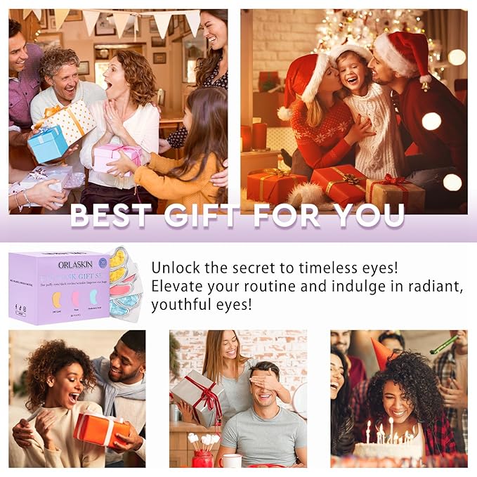 30pcs Under Eye Patches for Puffy Eyes and Dark Circles,Eye Gel Pads for Soothe Puffiness,Eye Bags and Wrinkles+Lip Mask & Lip Scrubber set for Dry Chapped Cracked Peel Lips Skin Care