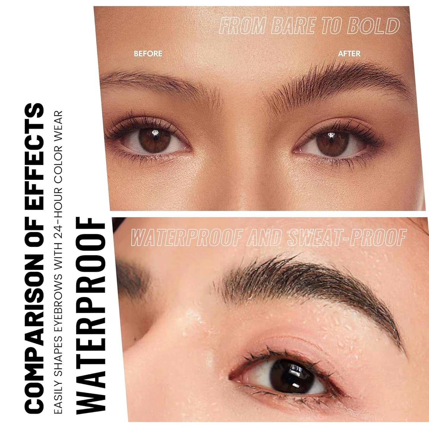 Pudaier 2 Pack 2 Fine Tip Eyebrow Pen, Waterproof Filling Faux Brow Makeup Pencils for Women with Precise Curved Brush-Tip to Fast Create Natural Hair-Like Brows, Last All-Day (Light Blonde)