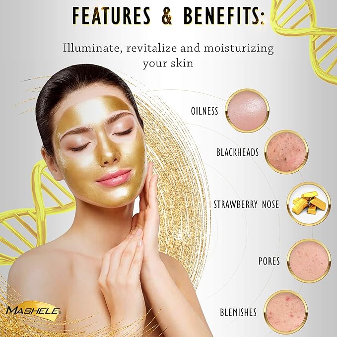 24K Gold Firming Peel Off Face Mask- Anti Aging, Lifting (1PC)