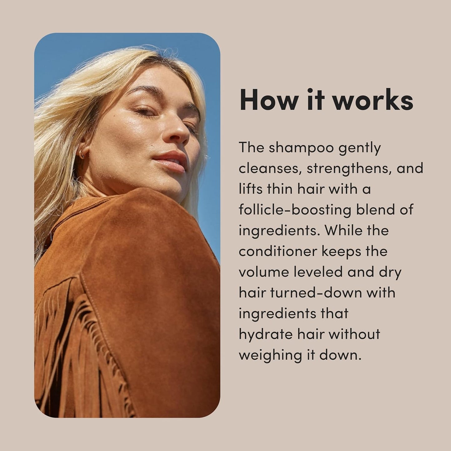 hers Full Volume Shampoo & Conditioner Set - Volumizing Shampoo and Conditioner for Women with Biotin - Adds Lightweight Volume, Shine & Bounce - Coastal Cedar Citron - 2 x 6.4 fl oz